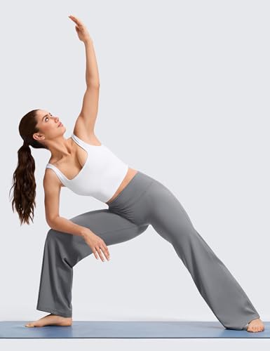 Image of CRZ YOGA Softretch Wide Leg Pants 28 inch /30 inch /32 inch | No Front Seam, Ultimate Comfort, Next to Skin, Yoga, Casual, High Waisted, for Women