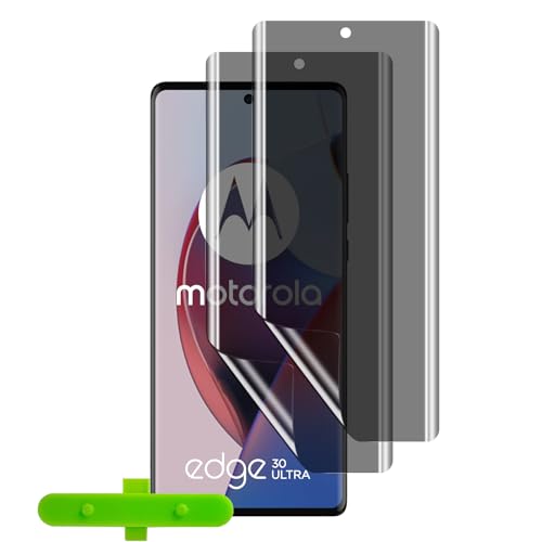 NicMool 2 Piezas Privacidad Protector de Pantalla Compatible con Motorola Edge 30 Ultra, Anti Espía Película Protectora de Flexible TPU para Motorola Edge 30 Ultra