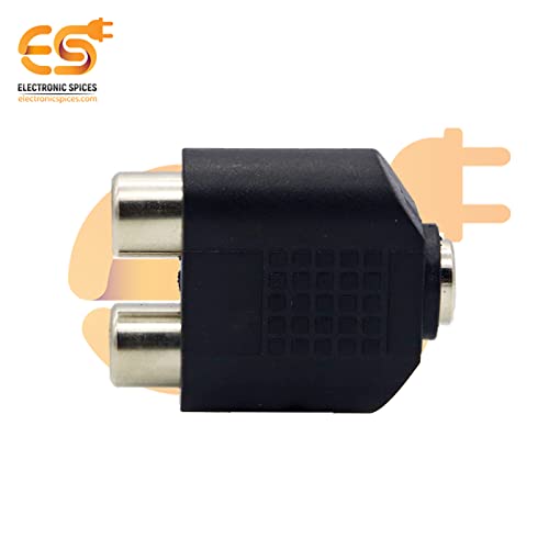 Image of Electronic Spices 3.5mm Female to 2 RCA female dual splitter interface audio connector pack of 20pcs