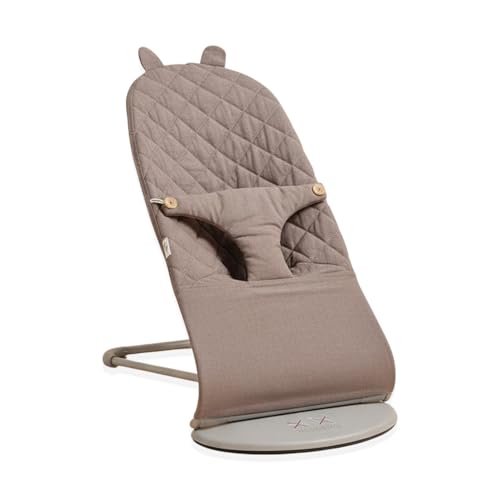 Gembebe Linen Baby Bjorn Bouncer Cover Compatible with Baby Bjorn Bouncer 100% Korea-Made Linen CPSIA Tested Machine Washable (Cover Only) (Cocoa Linen)