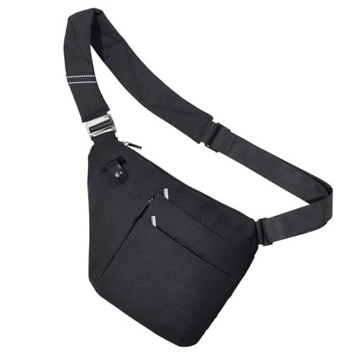 Tibroni Borsa a tracolla a tracolla anti-furto, Petto Borsa Crossbody, Tasca sul Petto da Uomo...