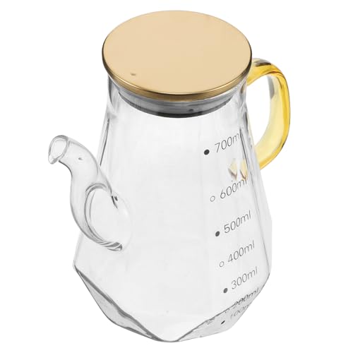 AUTSUPPL Aceitera de Vidrio de 700 Ml Boquilla Antigoteo, Dispensador para Aceite de Oliva, Salsa de Soja y Vinagre, Botella para Cocina Doméstica, Dosificador Práctico y Cómodo para Uso