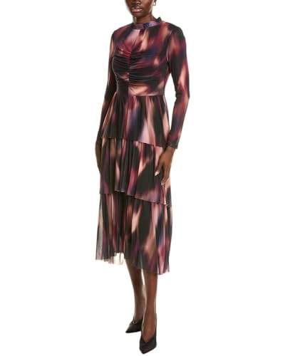 Image of Anne Klein Women's Mock Neck Tiered Dress