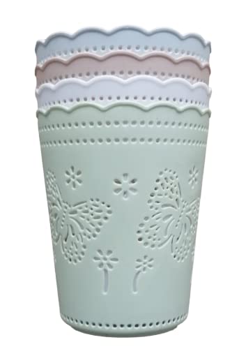 Wrtgerht 4er-Pack Desktop-Papierkörbe Pastellfarben