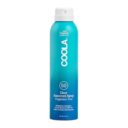 COOLA Organic Sunscreen SPF 50 Sunblock Spray,...