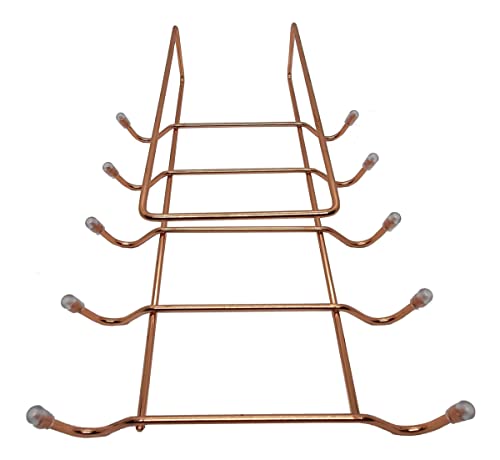 Suporte Organizador Metalizado Rose Gold Para 10 Xícaras