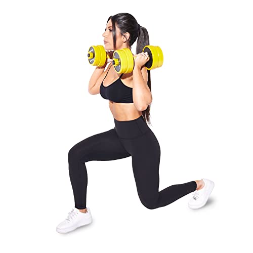 Image of ProsourceFit Adjustable Dumbbell & Barbell Weight Set, 2-in-1 Free Weights Available, Home Gym Equipment