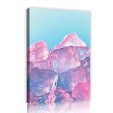 モダンミニマリズムキャンバスウォールアート鮮やかなパステルアイスキューブキャンバスプリントリビングルームベッドルームオフィスキッチン美的壁装飾50x70cmインナーフレーム