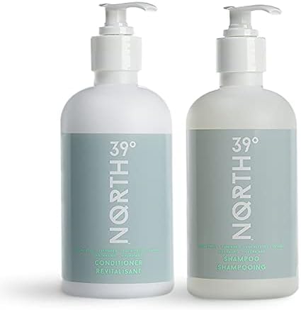 39° North Shampoo & Conditioner Set - Eucalyptus & Lavender Scent - Featured in Courtyard by Marriott and Residence Inn Hotels - Cleansing & Moisturizing - All Natural Shampoo & Conditioner - 8.5oz - Hair Care Set