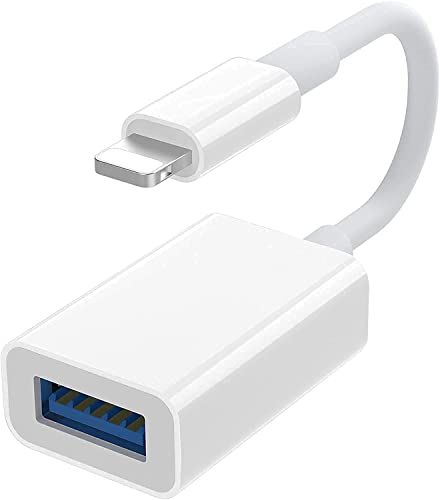 Image of New iPad iPhone, OTG Cable for USB Camera Adapter Compatible with iPhone 11 X Max 8 7 6 Plus iPad mini Air, Support USB Flash Drive, Keyboard, Mouse, Card Reader, Hub, iOS to 13 Plug & Play