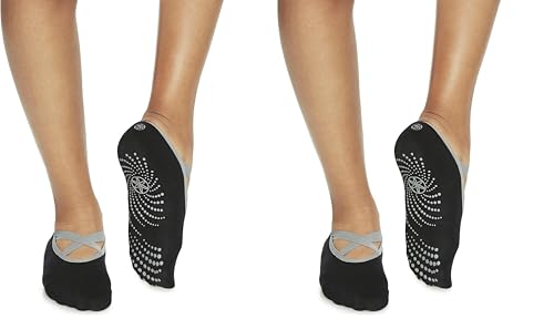 Gaiam Grippy Studio Yoga Socks for Extra Grip in Standard or Hot Yoga