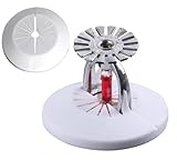 2 pcs Fire Sprinkler Escutcheon Covers 3/4-1/2' Removable Sprinkler Head Cover Plates for Ceiling Round Wall Split Flange Insulation Protective Caps White Extension Trim Ring (White 16mm-40mm)