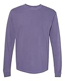 Comfort Colors Men's Adult Long Sleeve Tee, Style 6014 (Large, Grape), Purple, Large