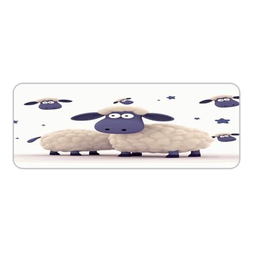 Alfombra de cocina cómoda para suelo de oficina y lavandería con suave diseño de oveja 2