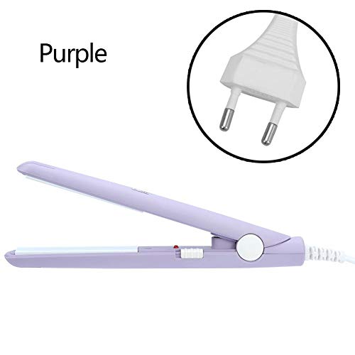 Plancha de pelo 4Colors 2 en 1 Mini plancha de pelo plancha de cerámica turmalina placa Beauty Flat Iron calefacción rizador con 190 °C temperatura para pelo liso rizos