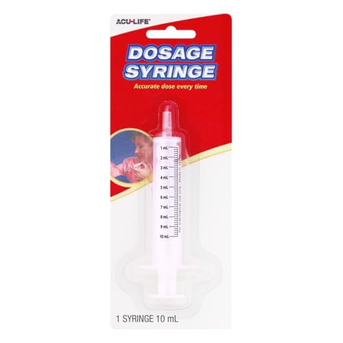 Image of Acu-Life Kids & Baby Oral Dosage Syringe & Dispenser, Transparent, Easy to Use and Reusable, 2 TSP (10 ml) Capacity (Pack of 2)