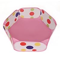 AAJ Kids Ball Pit, Indoor & Outdoor Play Tent Playpen Ball Pit Pool with Red Zippered Storage Bag (Balls not Included) (Pink)
