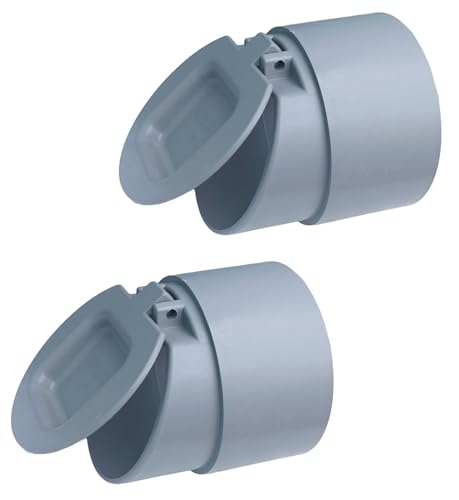 Image of ESEKSAFAR PVC Backflow Valve, Anti Rats Cockroaches, Snakes Backflow Strainer [Drain Cap /PVC Drain Cover /Hose Non Return Water Valve (Please measure pipe size) (2, 90mm)