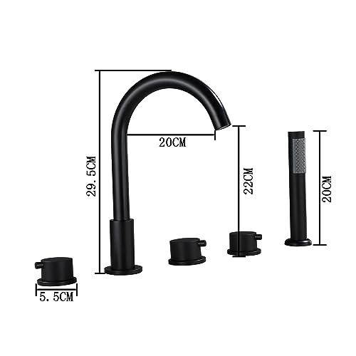 Mitigeur de bain-douche haut de gamme chrome brillant à double levier ergonomique - 3
