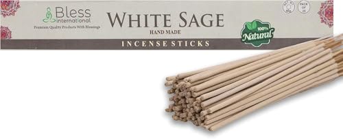 Bless-Organic-White-Sage 100%-Natural-Handmade-Incense-Sticks