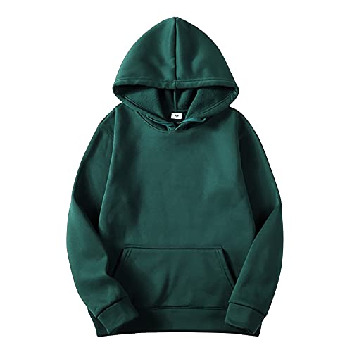 Mens Hoodies Pullover Lightweight Oversized Solid Color Long Sleeve Drawstring Hooded Sweatshirts With Pockets2