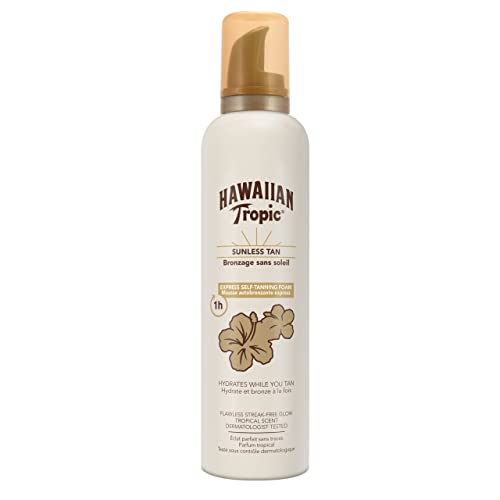 HAWAIIAN Tropic, Autobronceador, Espuma mousse autobronceadora, Bronceado express, 1 hora, 200 ml (Paquete de 1)