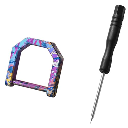 Flaroey Flat D - Llavero multifuncional con hebilla de aleación de titanio, hebilla de coche multiherramienta, para exteriores, talla L