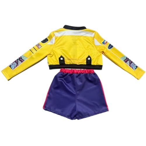 Rumi Costume for Girls Pop Singers Fancy Dress Halloween Outfits Include Jacket T-Shirt Shorts 3PCS Set3