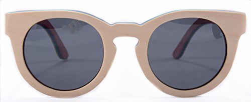 SHINU Handmade Wood Frame Sunglasses Retro Vintage Wooden Polarized Glasses-Z68005(nature-blue-pink,grey)2