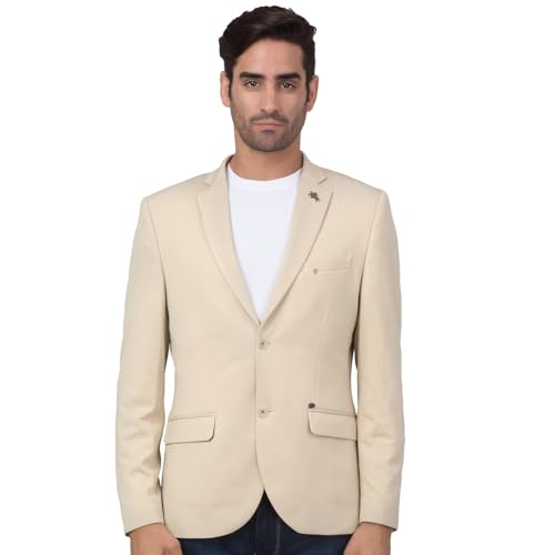 Image of Cantabil Self Design Full Sleeves Notch Lapel Casual Blazer for Men | Casual Blazer for Men | Men Blazer for Casual (P MBZC00057)