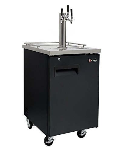 Kegco HBK1XB-3 3-Faucet Commercial Kegerator Keg Beer Dispenser - Black