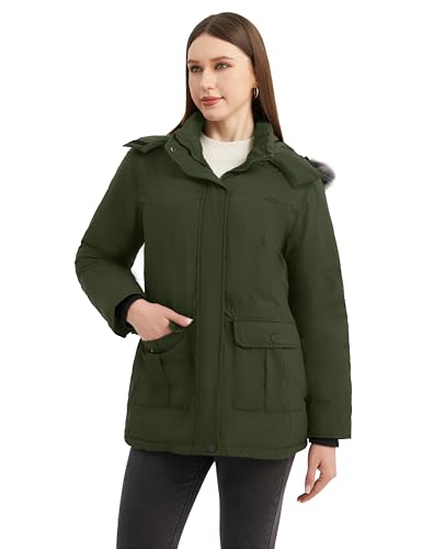 wantdo Women's Winter Coats Warm Thicken Puffer Parka Jacket with Hood3