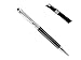 Produktbild Hochwertiger kapazitiver 2-in-1-Touchscreen-Stift und Kugelschreiber mit Kristallen. Stift Beutel und Stift Nachfüllung enthalten (SCHWARZ)