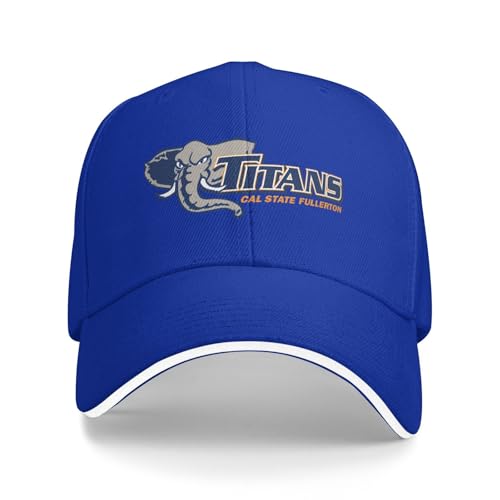 Cal State Fullerton Titans Unisex Baseball Caps Sandwich Caps Dad Hat Casual Hat Blue