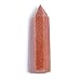WGPHD Quartz Decoration Natural red Sand Gravel Six Bonded Single -tip Energy Pillars (Size : 5-6CM)