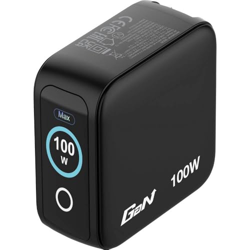 Cargador 100W Verbatim Mini GAN con pantalla digital para portátiles y móviles de alta gama