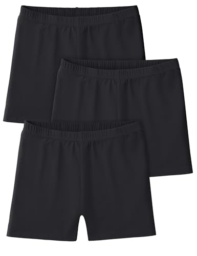 Image of Somaibo 3 Pack Girls Bike Shorts Kids Cartwheel Under Dress Cotton Short