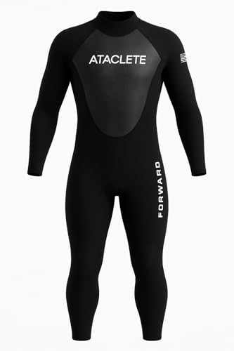 ATACLETE Amphibious Men’s Wetsuit 3mm Neoprene Full Body Back-Zip –