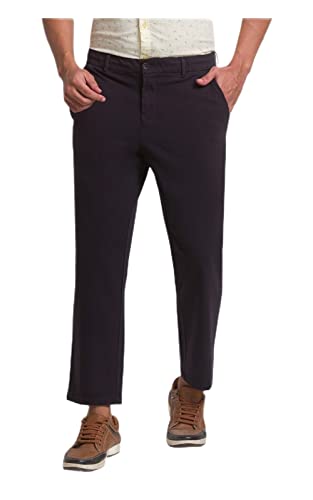 Image of Parx Men's Regular Fit Cotton Casual Pant (XMTZ03357K8 Black)