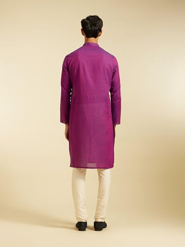 Image of DIWAS BY MANYAVAR Men's Cotton Self Design Kurta (1pc)