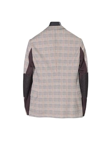 Men's Houndstooth Blazer Three Buttons Coat Peak Lapel Plaid Suit Jacket for Casual/Daily2