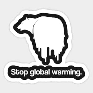 Amazon.com - Sticker Kiss Cut, Stop Global Warming | Polar Bear of ...
