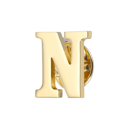 Image of PATIKIL Letter Lapel Pins, Initial Alphabet Collar Pins Letter Brooch Pins for Women Men Shirt Dress Suits