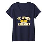 Womens Cal Irvine Anteaters Varsity Logo Officially Licensed Navy V-Neck T-Shirt