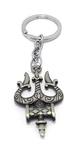 Trishul God Shiv Shankar Metal Keychain (Grey)-image-49