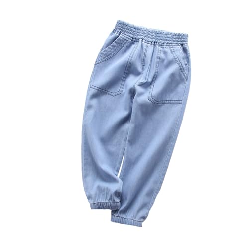 Stylish Boys Denim Jeans Casual Pants Tapered Slim Fit Cargo Joggers for Active Kids Fashionable Everyday Wear