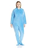 Casual Moments Women's Plus-Size One-Piece Hooded Pajama