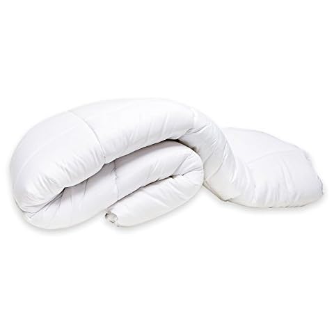 White Down Alternative Comforter – All Season White Duvet Insert with Ties - Luxurious Soft Hotel Bedding - Queen Size Insert (86 in x 90 in) Cover