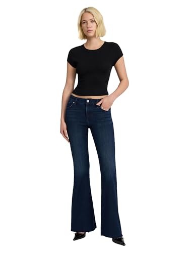 EXPRESS Women’s FlexX Jeans – Mid Rise ’70s Stretch Flare, Waistband Expands 2