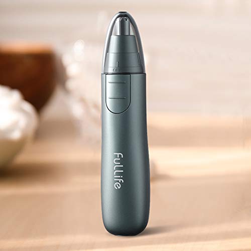 Nose Hair Trimmer for Men Women, Fullife Nose Hair Trimmer men's Painless Nose Hair Trimmer with Built-in LED Light for Chin Hair Upper Lip